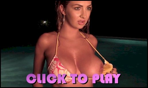 Video of a busty babe flashing boobs in a pool