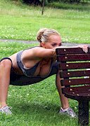 Aisleyne Horgan Wallace working out
