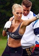 Aisleyne Horgan Wallace working out