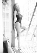 Alyssa Arce in sheer lingerie