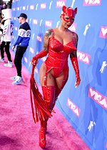 Amber Rose in a kinky outfit