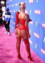 Amber Rose in a kinky outfit