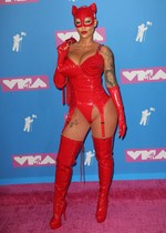 Amber Rose in a kinky outfit