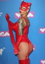 Amber Rose in a kinky outfit