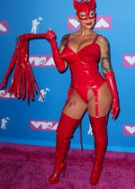 Amber Rose in a kinky outfit