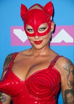 Amber Rose in a kinky outfit