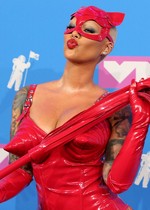 Amber Rose in a kinky outfit