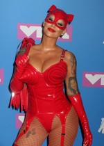 Amber Rose in a kinky outfit