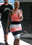 Amber Rose braless cleavage