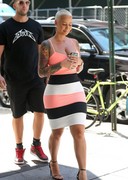 Amber Rose braless cleavage