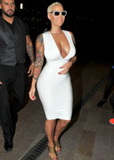 Amber Rose braless cleavage