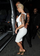 Amber Rose braless cleavage