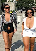 Big tit babes in public