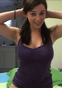 Busty brunette masturbating