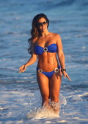 Carmen Ortega in a blue bikini