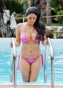 Casey Batchelor wet in a bikini