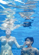 Big tits underwater