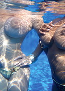 Big tits underwater