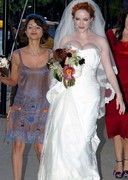 Christina Hendricks in a wedding dress