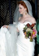 Christina Hendricks in a wedding dress