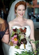 Christina Hendricks in a wedding dress