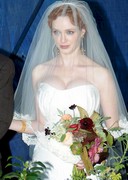 Christina Hendricks in a wedding dress