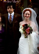 Christina Hendricks in a wedding dress