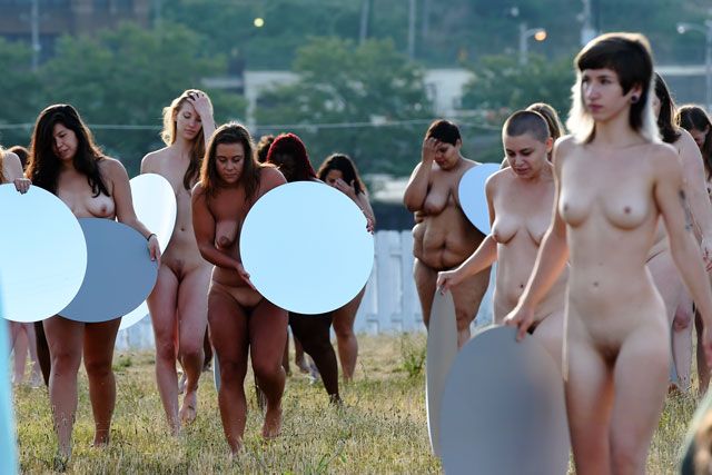 Nude Women Trump Protest