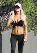 Courtney Stodden in a black top