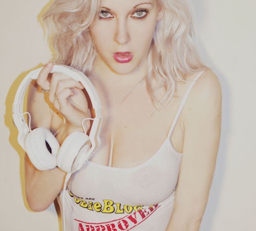 DJ Mirjami in a Boobie Blog top