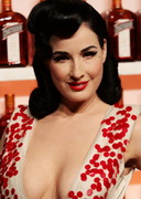 Dita Von Teese cleavage in Australia