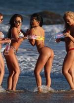 Four bikini babes
