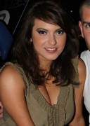 Francoise Boufhal showing some cleavage