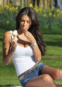 Georgia Salpa eats ice cream