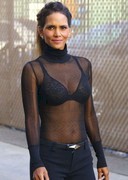 Halle Berry sheer top and bra