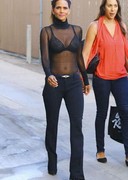 Halle Berry sheer top and bra