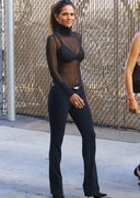 Halle Berry sheer top and bra