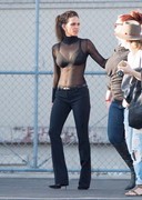 Halle Berry sheer top and bra