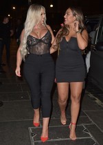 Holly Hagan in a see through top