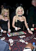 Holly Madison busty while dealing blackjack