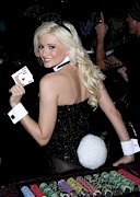 Holly Madison busty while dealing blackjack