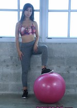 Busty Asian Yoga babe