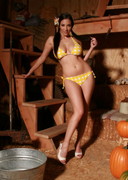 Jelena Jensen bikini barn strip