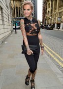 Jemma Lucy in a sheer top