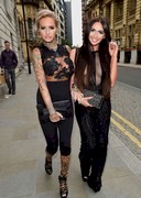 Jemma Lucy in a sheer top