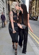 Jemma Lucy in a sheer top