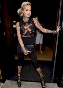 Jemma Lucy in a sheer top