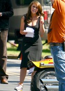 Busty Jennifer Love Hewitt on the set