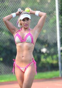 Jennifer Nicole Lee playing tennis