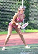 Jennifer Nicole Lee playing tennis